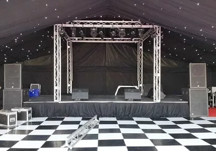7kW PA system with Digital desk, 4 monitors and all mics - dB Live Sound PA Hire
