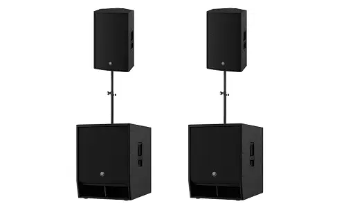 WG-3 – 2000W per side (tops & subs) with wireless mic and audio input